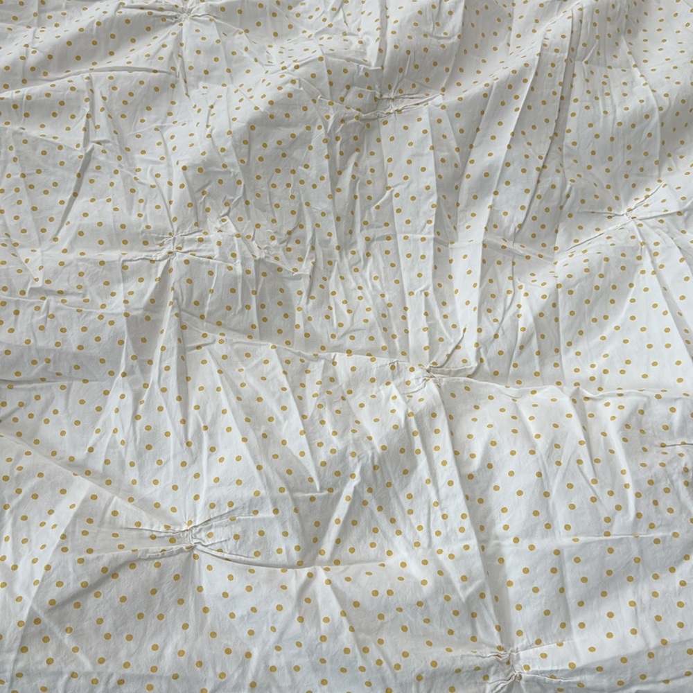 West elm yellow polkadot king size duvet cover